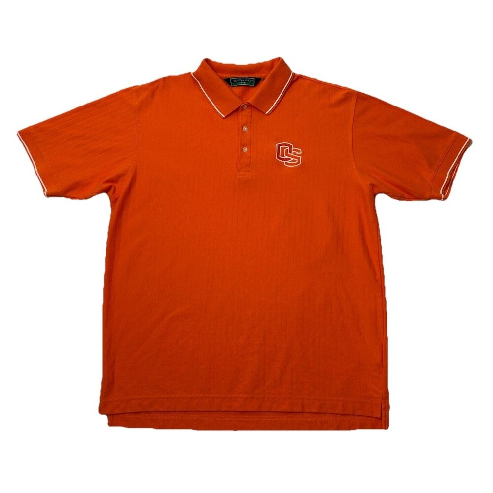 DEVON & JONES Oregon State Beavers Polo Shirt Mens L Orange NCAA Baseball Golf